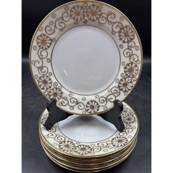 Vintage Japanese Tea Set | Lusterware Cups + Porcelain Teapot & Serving Pieces - Picture 9 of 14